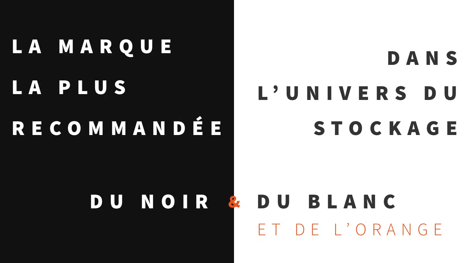 Pure Storage - Campagne noir, blanc et orange